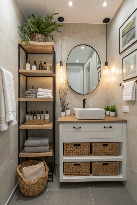 smart storage for small bathrooms
