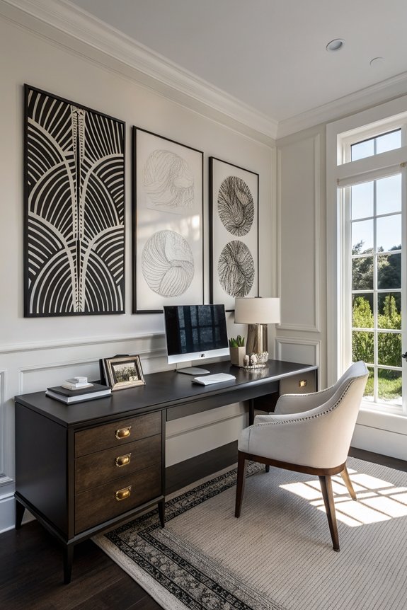 sophisticated black and white decor