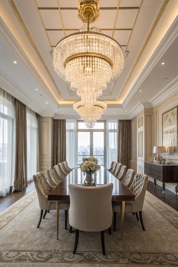 sophisticated elegance with chandeliers
