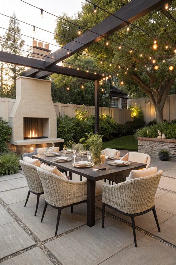 stylish outdoor dining experience