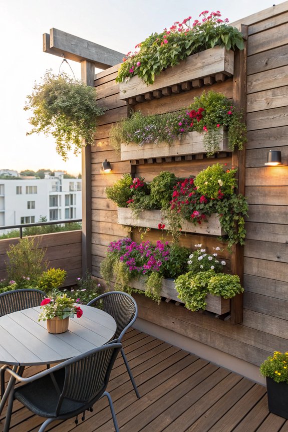 vertical planters save space
