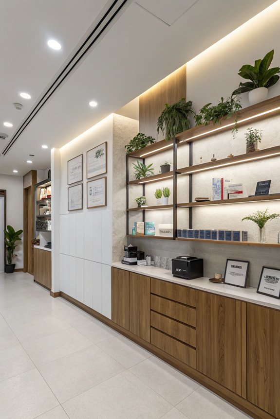 vertical shelving for organization