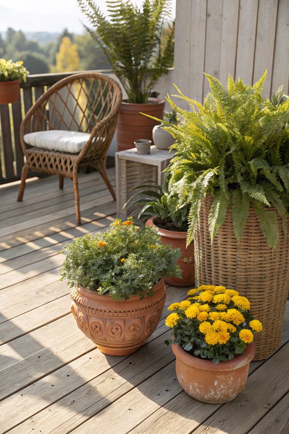 vibrant potted plant arrangement