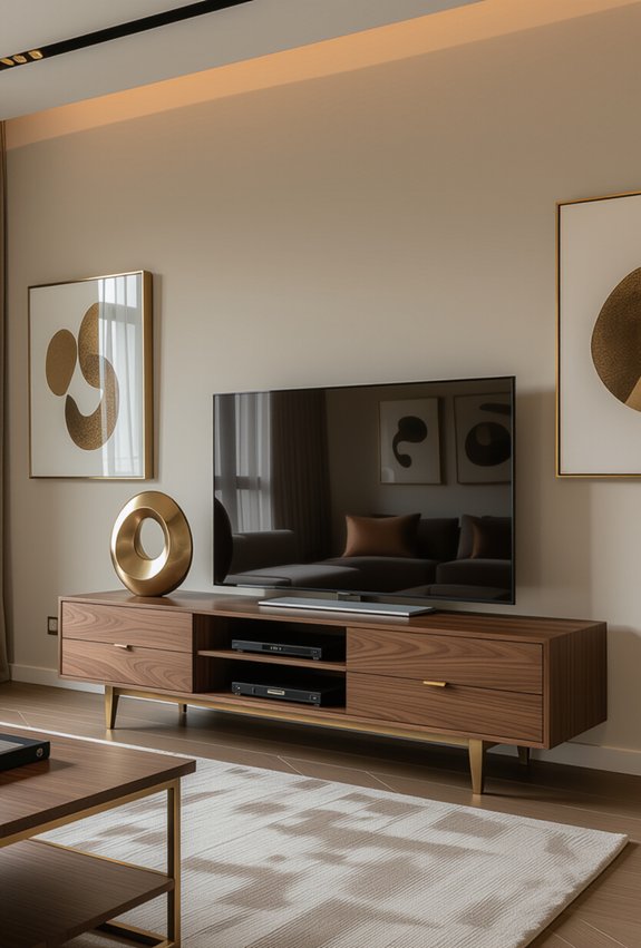 artistic tv stand decor