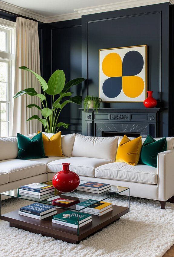 bold accents enhance harmony