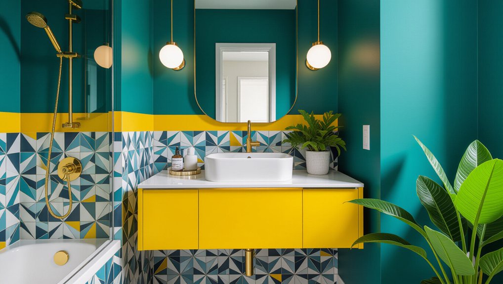 bold colors transform bathrooms