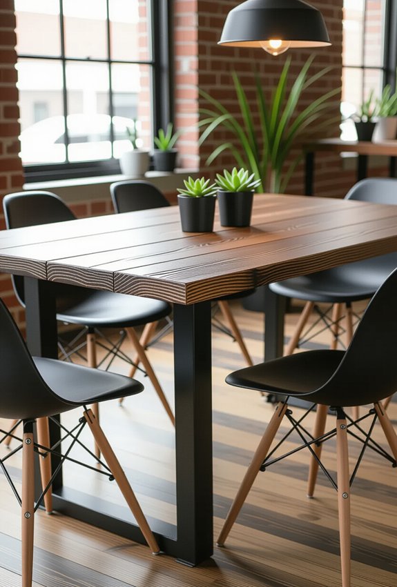 bold industrial dining tables