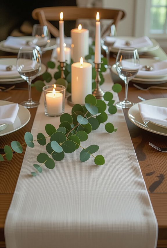 candles enhance dining atmosphere