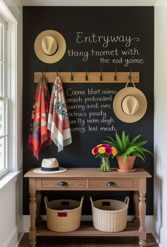 chalkboard wall for communication