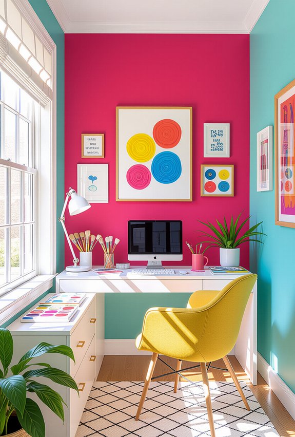 colorful creative workspace makeover