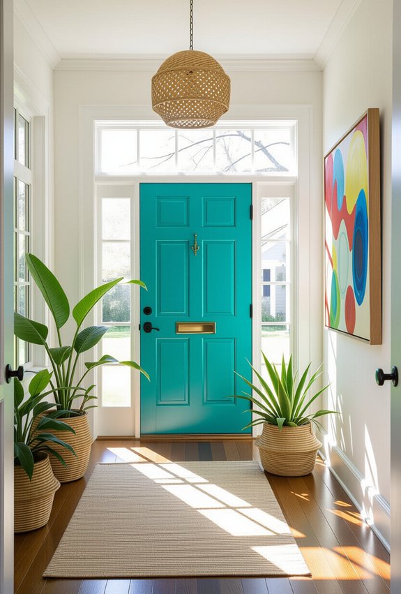 colorful entryway mood setting