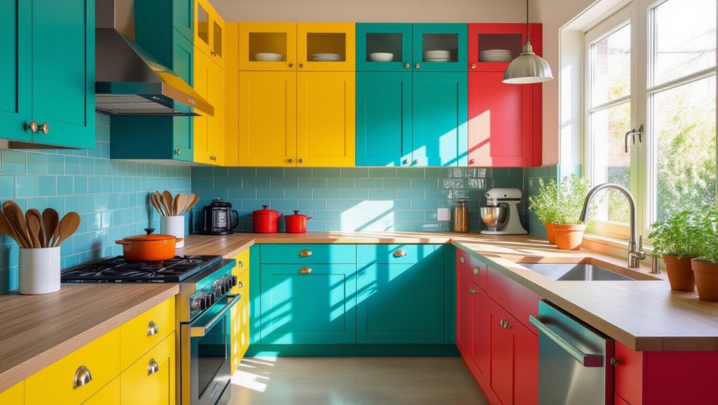 colorful kitchen cabinet ideas
