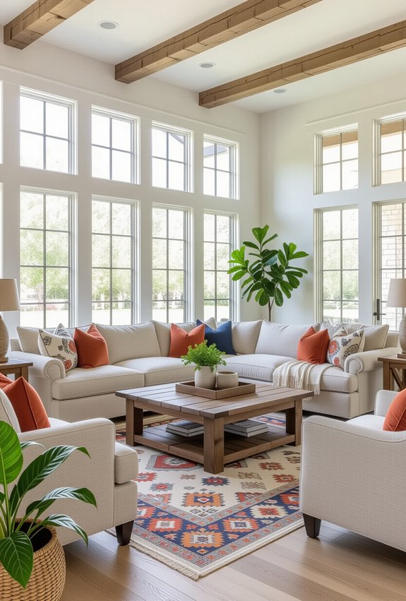comfortable family room arrangements