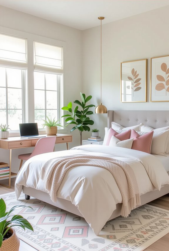 comfortable functional workspace setup