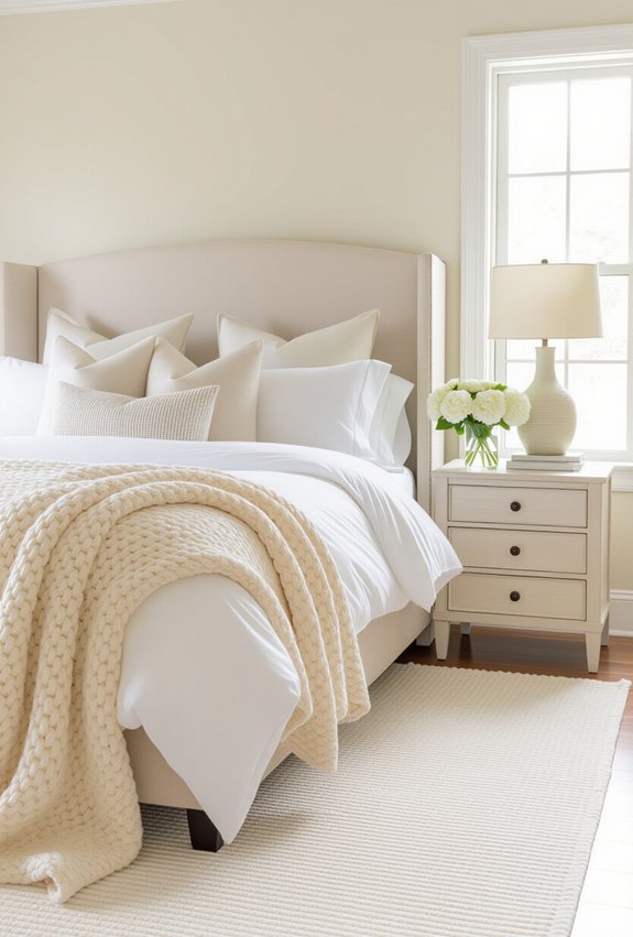 cozy atmosphere with textiles