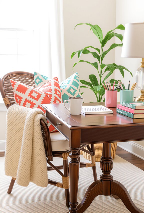 cozy cushions and throws