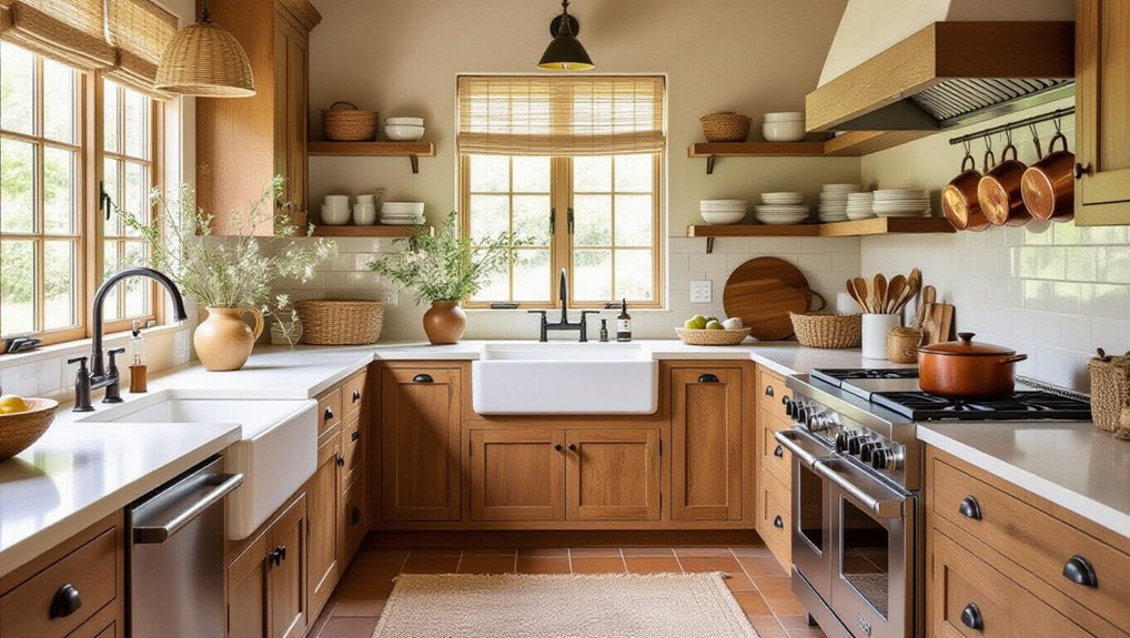cozy earthy kitchen tones