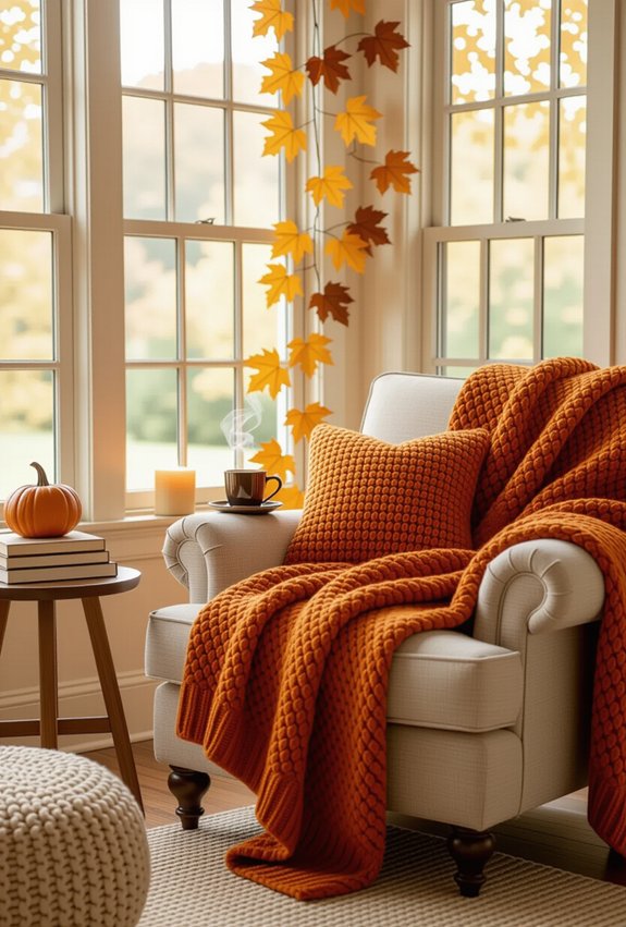 cozy fall reading nook