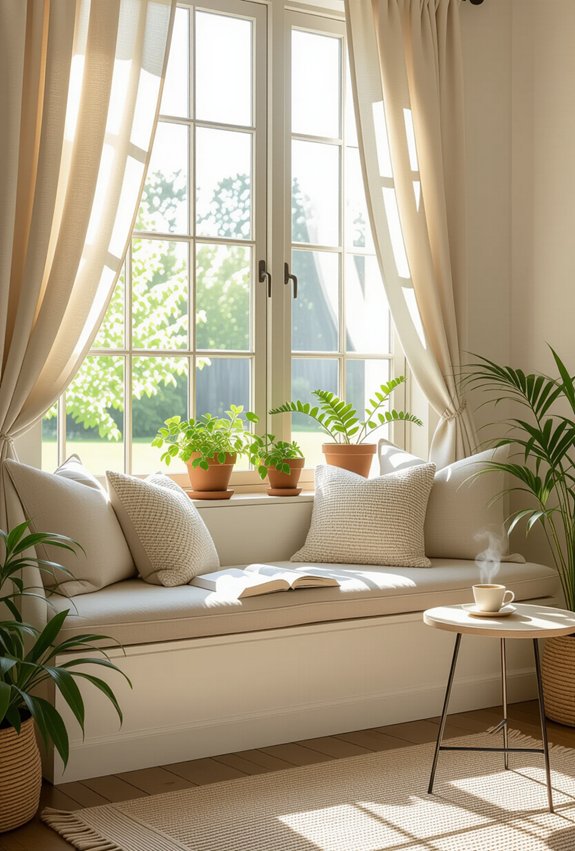 cozy sunlit window nook