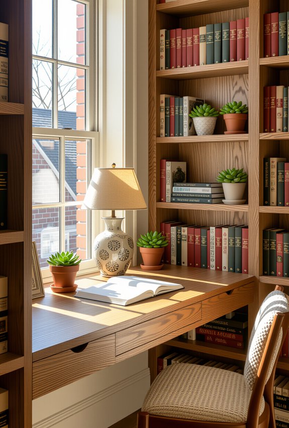 dual purpose bookshelf desks