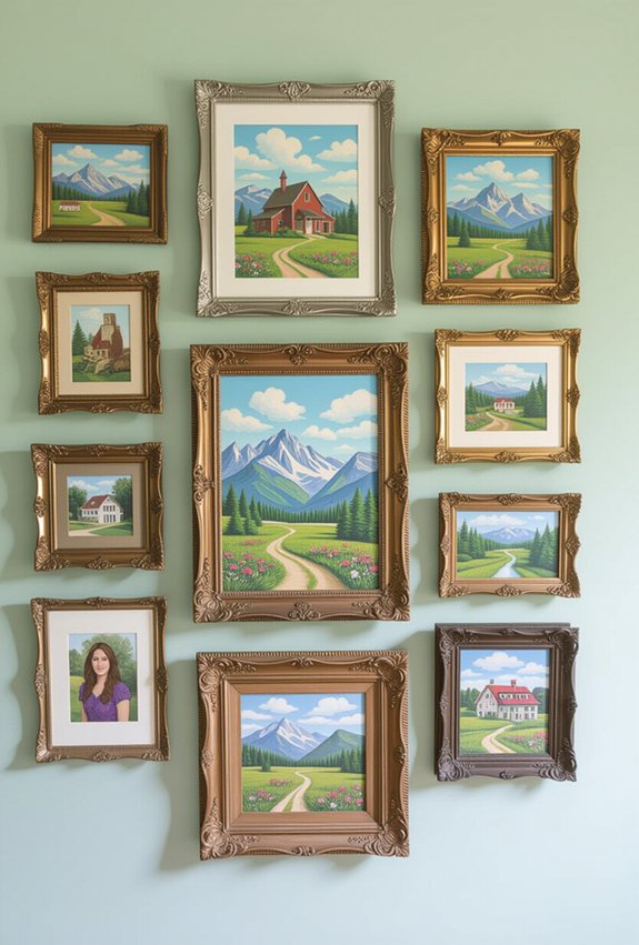 eclectic frame style combination