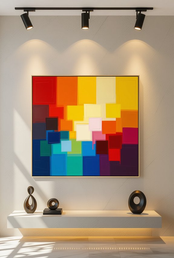 effective lighting enhances artwork