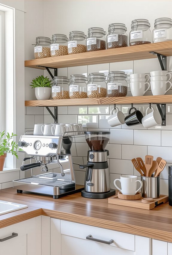 efficient coffee bar organization