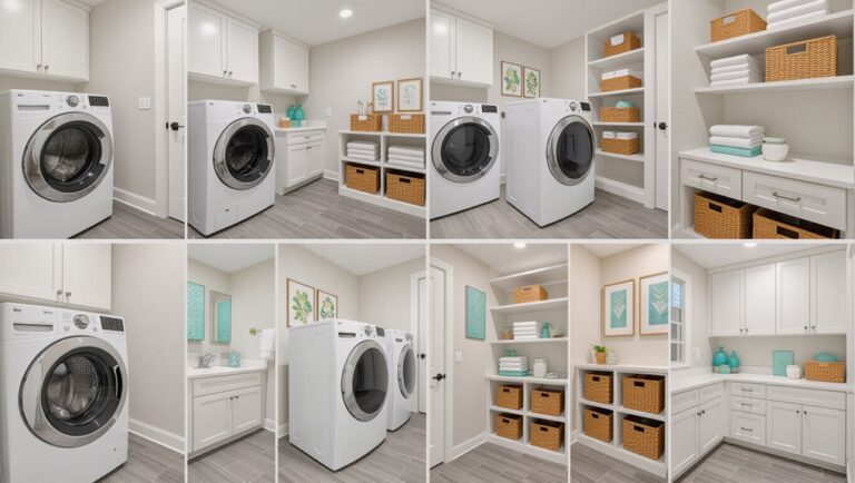 efficient narrow laundry designs