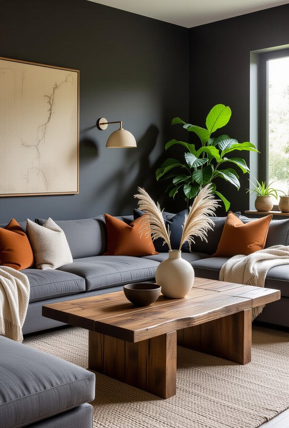 elegant charcoal gray decor