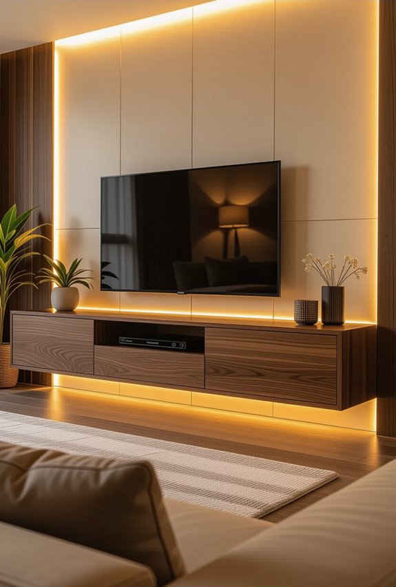 elegant wooden tv units