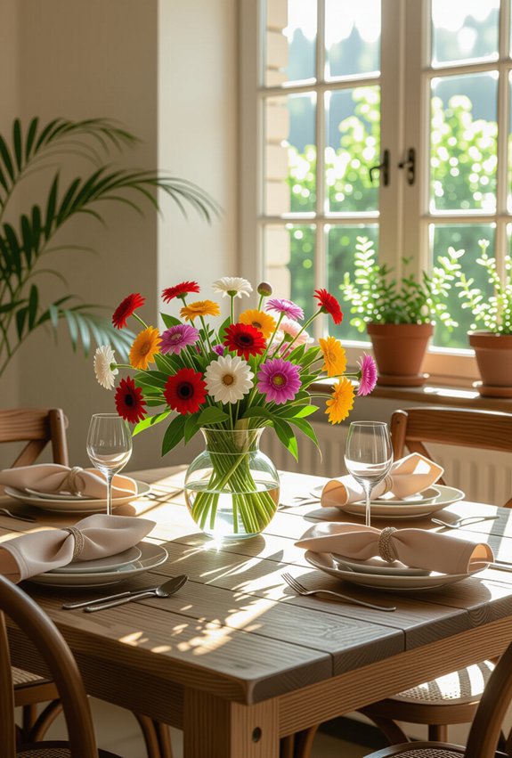 elevate dining with flowers