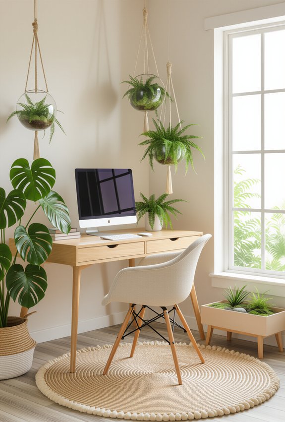 enhance workspace with nature