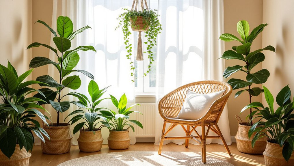 freshen space with plants
