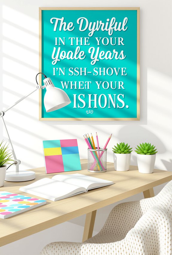 inspiring study area artwork