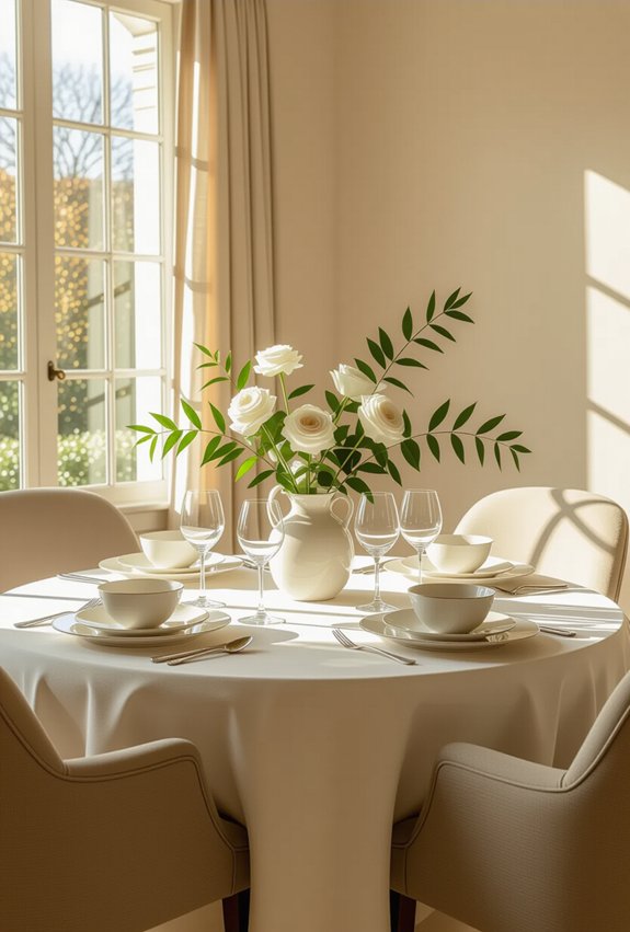 intimate gatherings with round tables