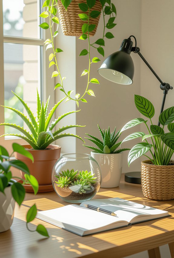 inviting study space greenery