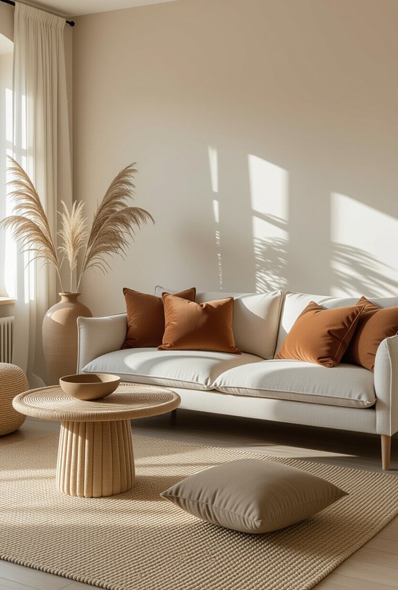 layered textures in light taupe