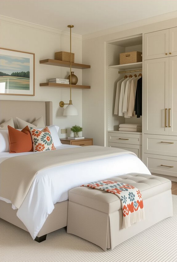 maximize guest bedroom storage