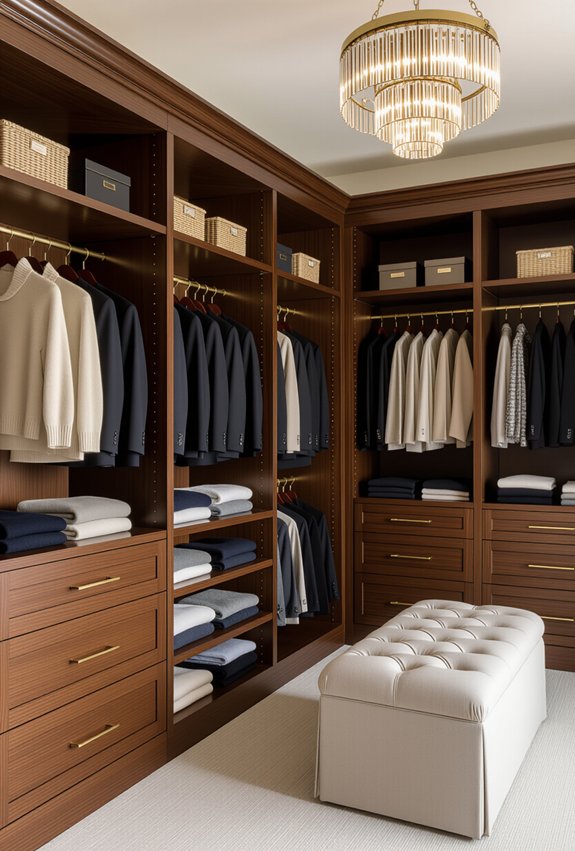 maximize walk in closet efficiency