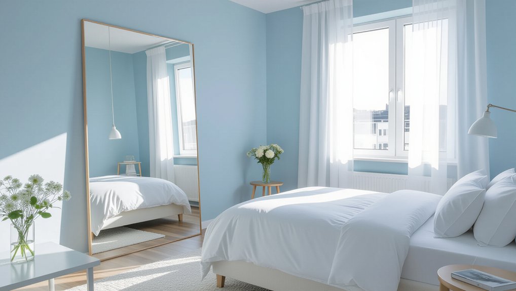 mirrors create spacious illusions