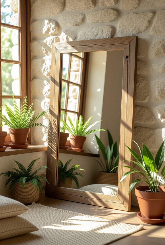 nature inspired rustic mirrors