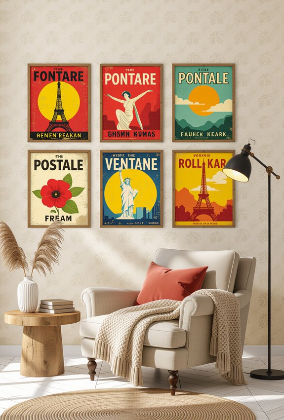 nostalgic vintage poster decor