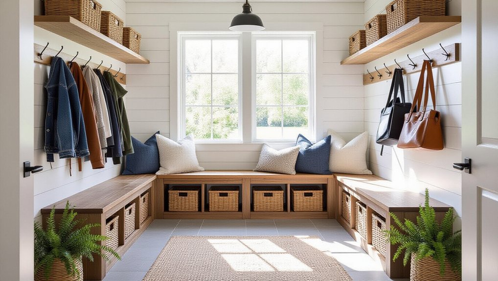 organized entrance mudroom essentials