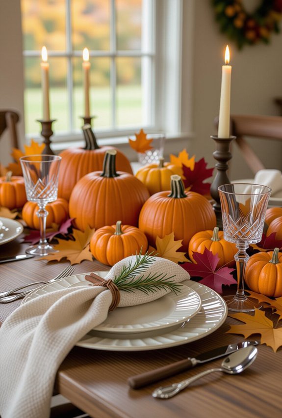 seasonal cozy table settings