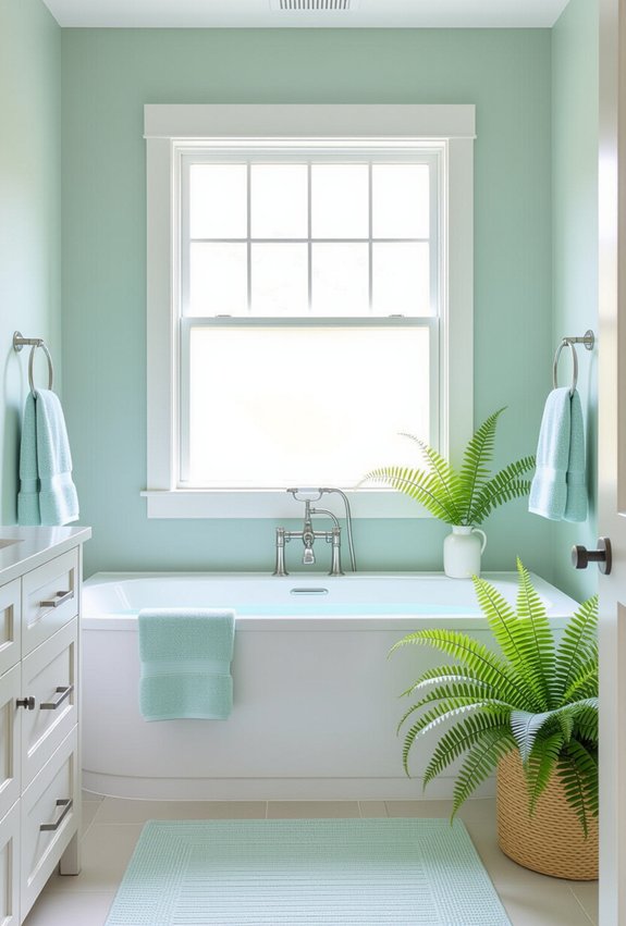 serene bathroom color palette