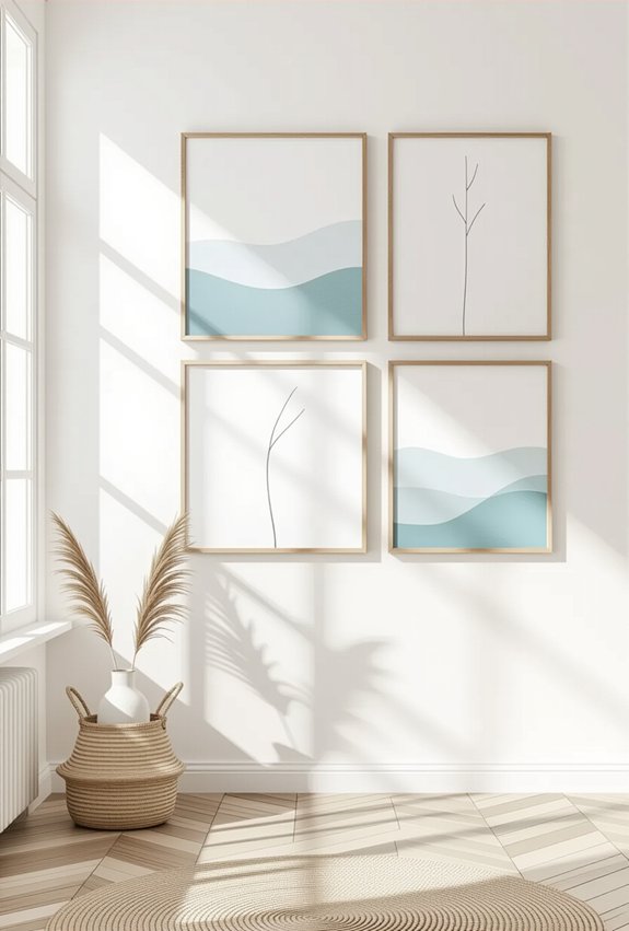 serene minimalist art choices