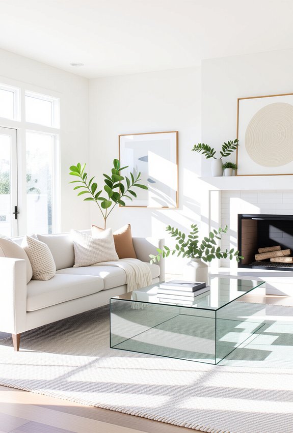 serene minimalist living space