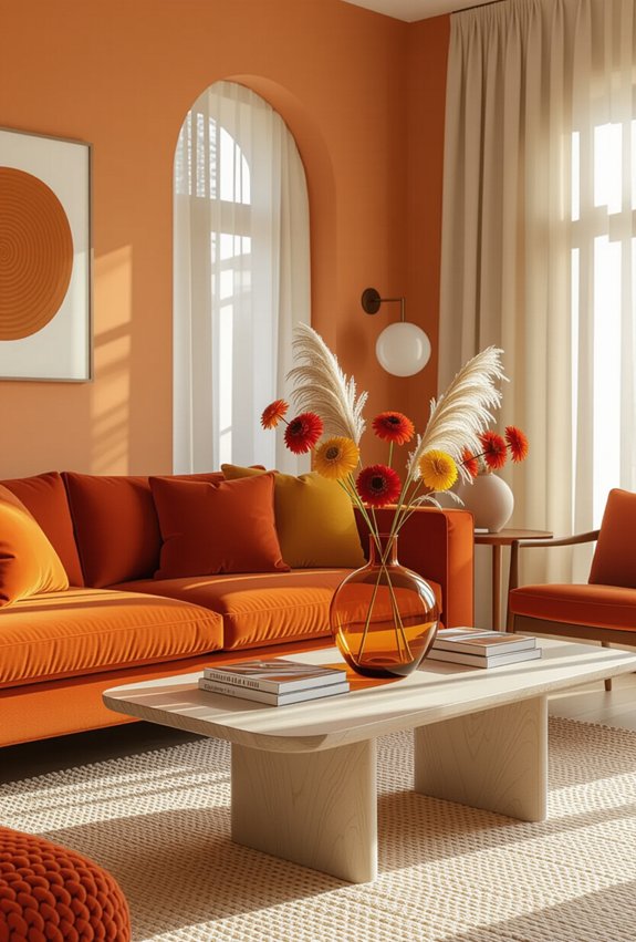 shades of orange selection