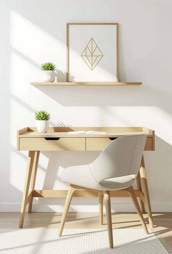 sleek minimalist desk design