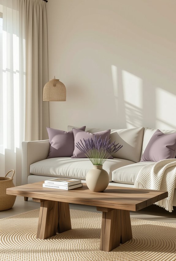 soft lavender enhances warmth